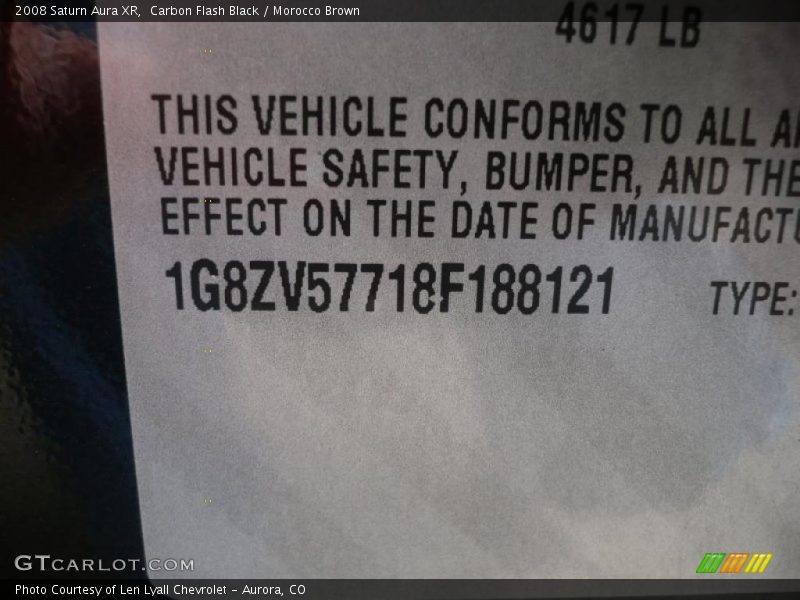 Carbon Flash Black / Morocco Brown 2008 Saturn Aura XR