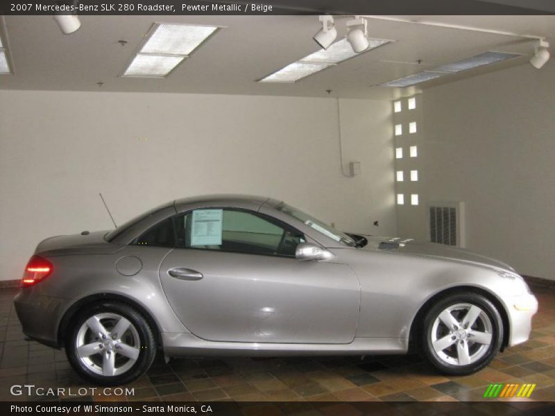 Pewter Metallic / Beige 2007 Mercedes-Benz SLK 280 Roadster