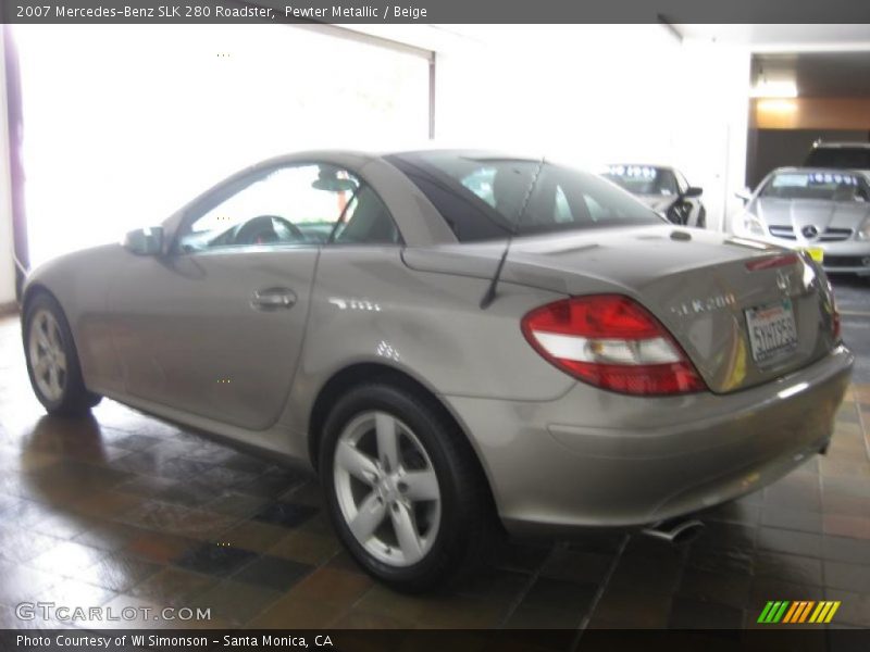 Pewter Metallic / Beige 2007 Mercedes-Benz SLK 280 Roadster