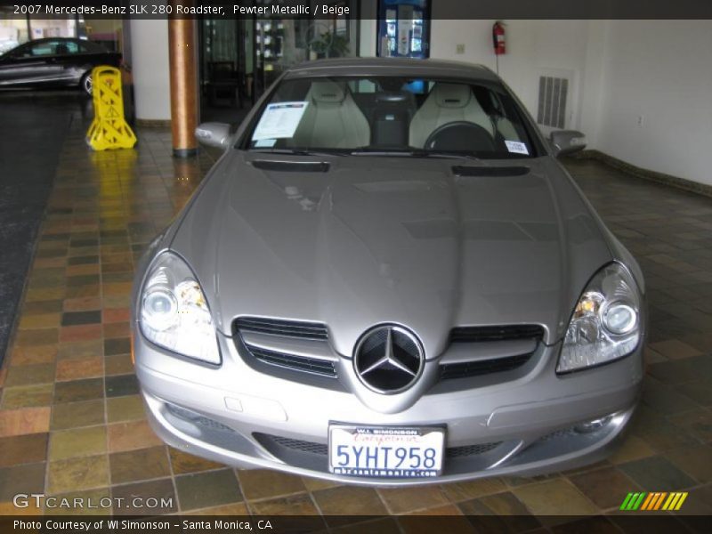 Pewter Metallic / Beige 2007 Mercedes-Benz SLK 280 Roadster