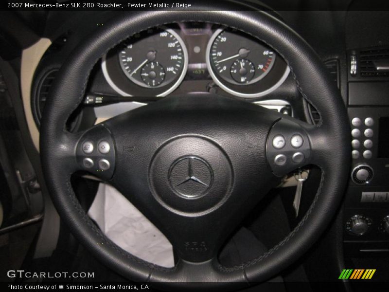Pewter Metallic / Beige 2007 Mercedes-Benz SLK 280 Roadster