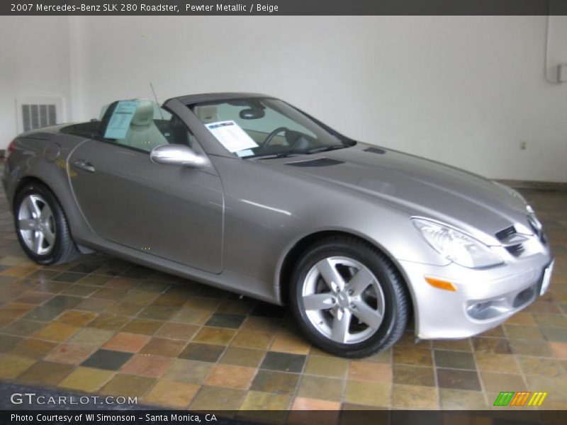 Pewter Metallic / Beige 2007 Mercedes-Benz SLK 280 Roadster