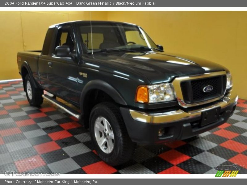 Dark Green Metallic / Black/Medium Pebble 2004 Ford Ranger FX4 SuperCab 4x4