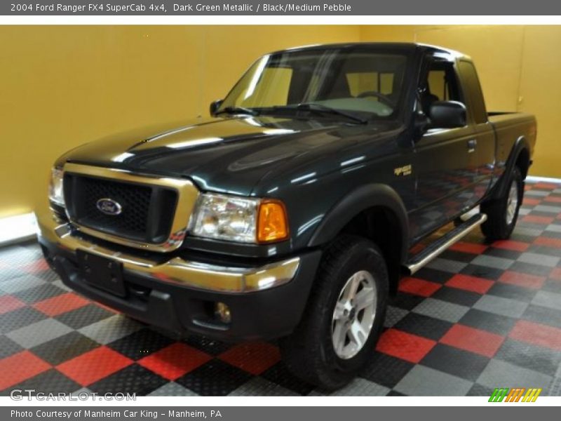 Dark Green Metallic / Black/Medium Pebble 2004 Ford Ranger FX4 SuperCab 4x4