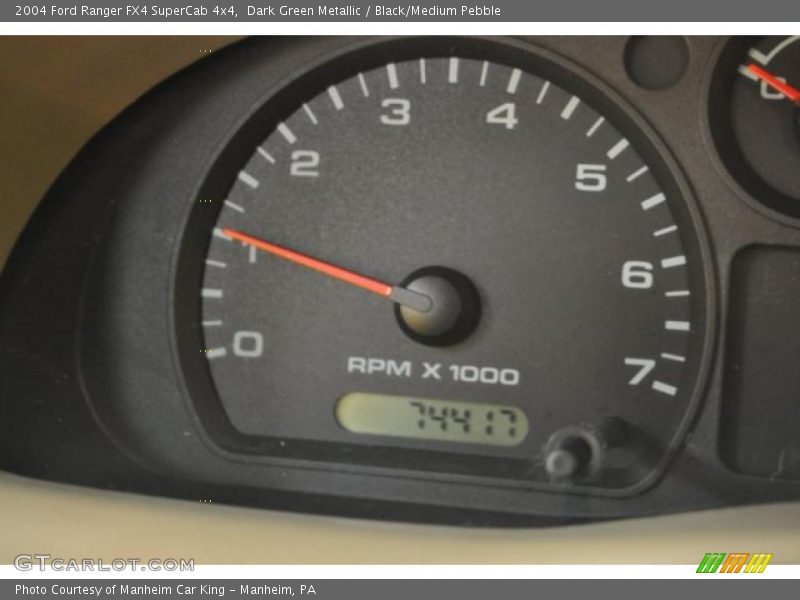 Dark Green Metallic / Black/Medium Pebble 2004 Ford Ranger FX4 SuperCab 4x4