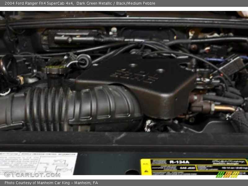 Dark Green Metallic / Black/Medium Pebble 2004 Ford Ranger FX4 SuperCab 4x4