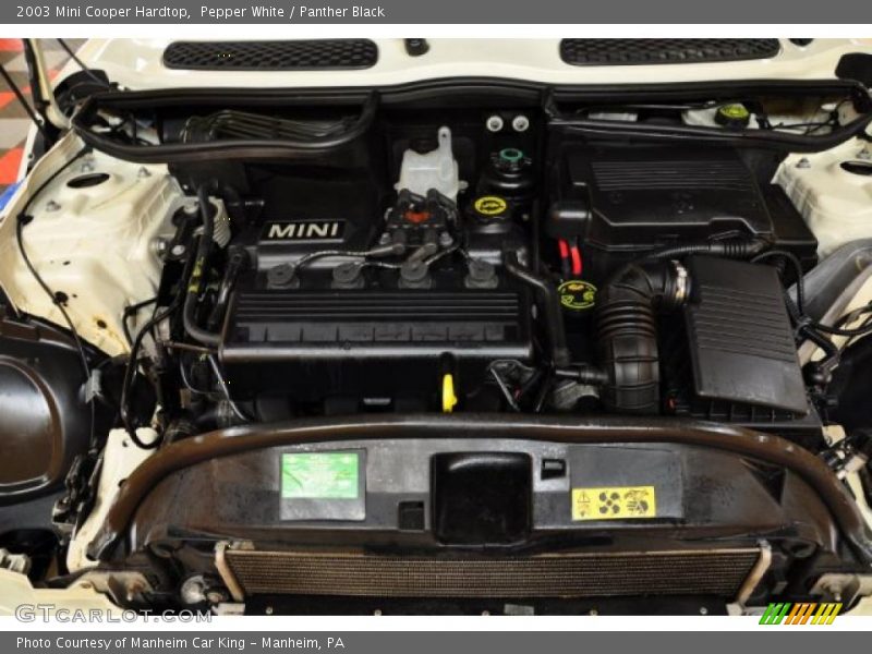 Pepper White / Panther Black 2003 Mini Cooper Hardtop