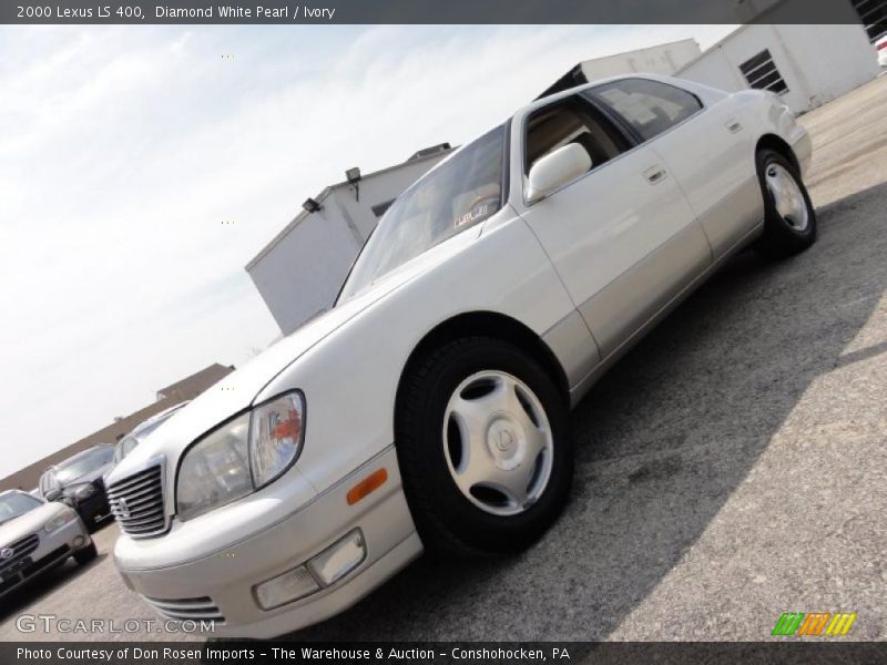 Diamond White Pearl / Ivory 2000 Lexus LS 400