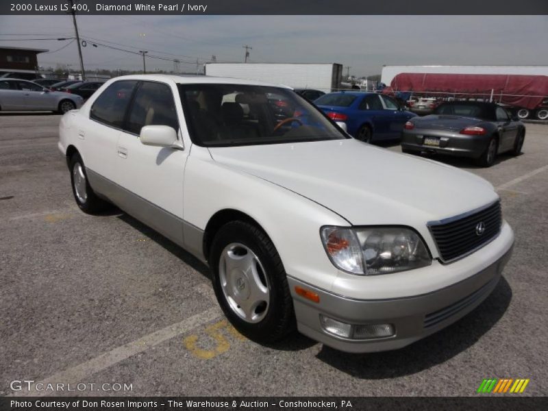 Diamond White Pearl / Ivory 2000 Lexus LS 400