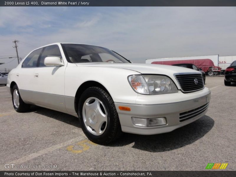 Diamond White Pearl / Ivory 2000 Lexus LS 400