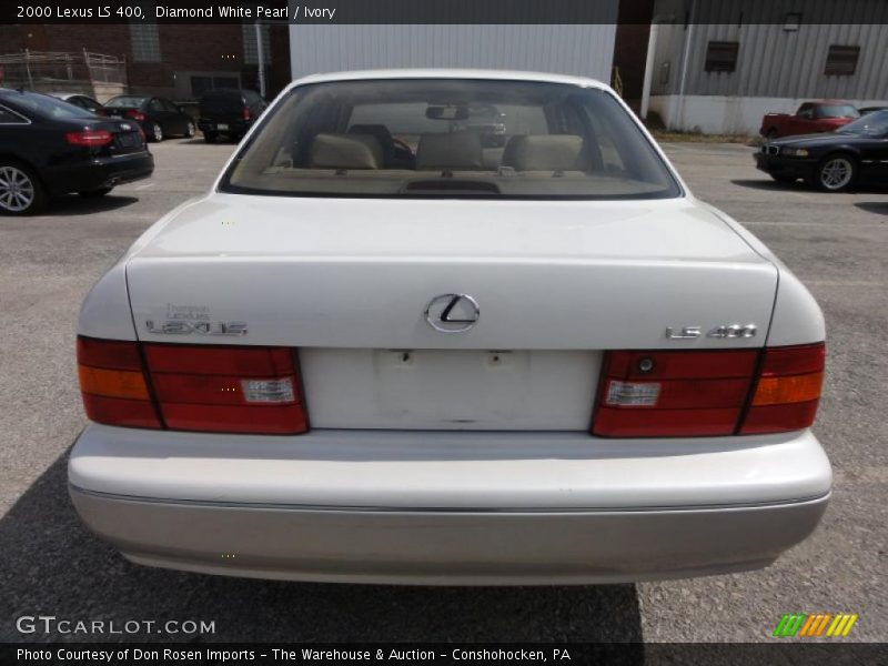Diamond White Pearl / Ivory 2000 Lexus LS 400