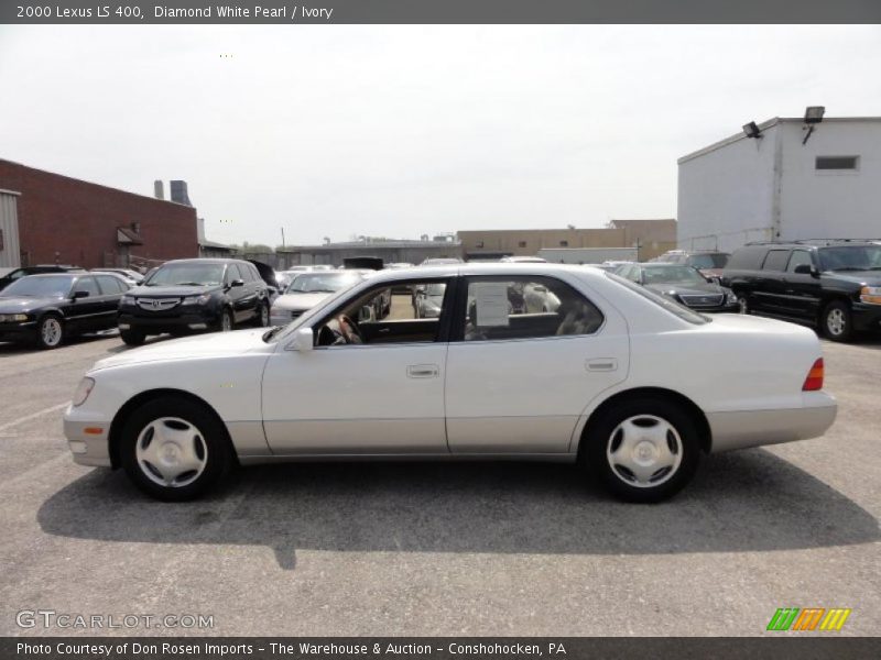Diamond White Pearl / Ivory 2000 Lexus LS 400