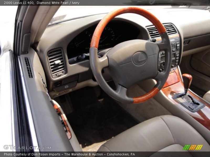 Diamond White Pearl / Ivory 2000 Lexus LS 400