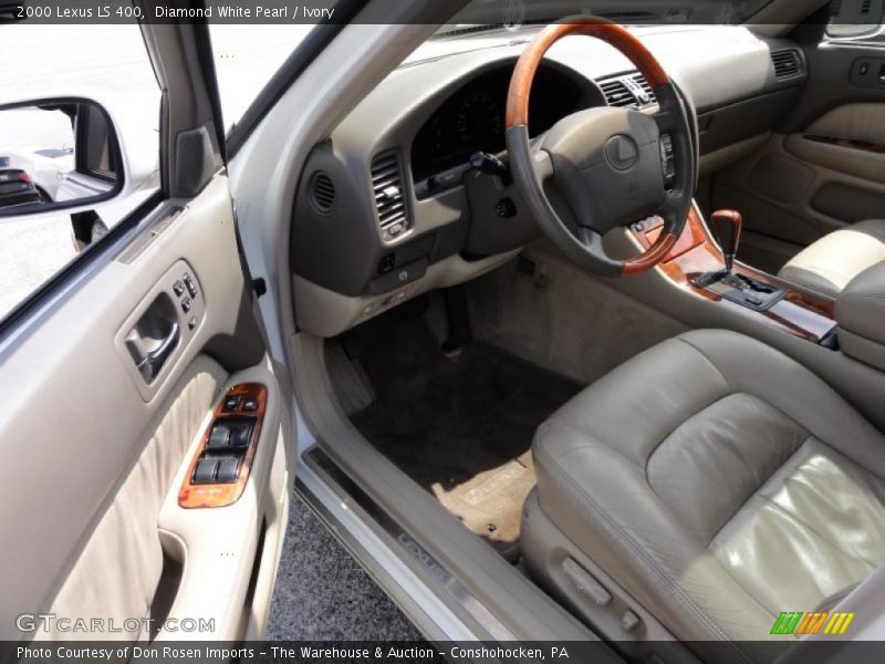Diamond White Pearl / Ivory 2000 Lexus LS 400