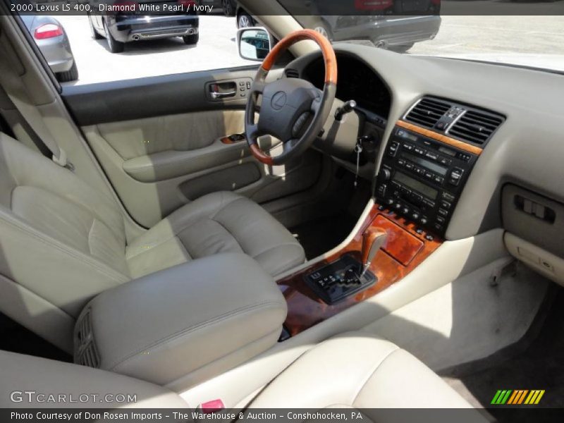 Diamond White Pearl / Ivory 2000 Lexus LS 400