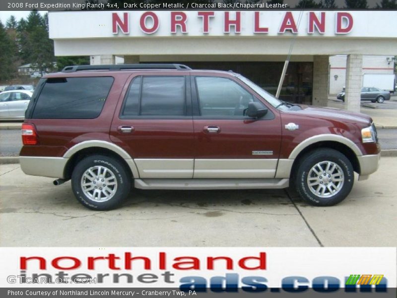 Dark Copper Metallic / Charcoal Black/Chaparral Leather 2008 Ford Expedition King Ranch 4x4