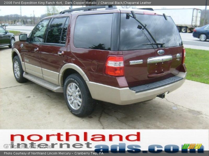 Dark Copper Metallic / Charcoal Black/Chaparral Leather 2008 Ford Expedition King Ranch 4x4