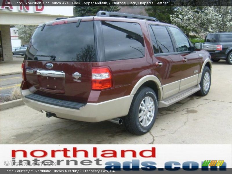 Dark Copper Metallic / Charcoal Black/Chaparral Leather 2008 Ford Expedition King Ranch 4x4