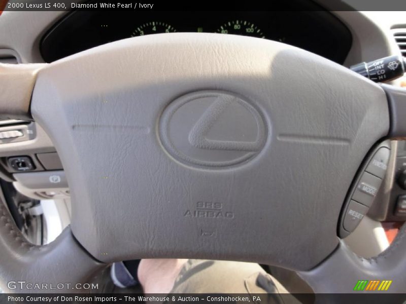 Diamond White Pearl / Ivory 2000 Lexus LS 400