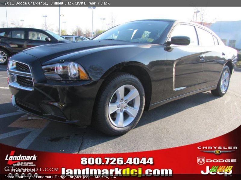 Brilliant Black Crystal Pearl / Black 2011 Dodge Charger SE