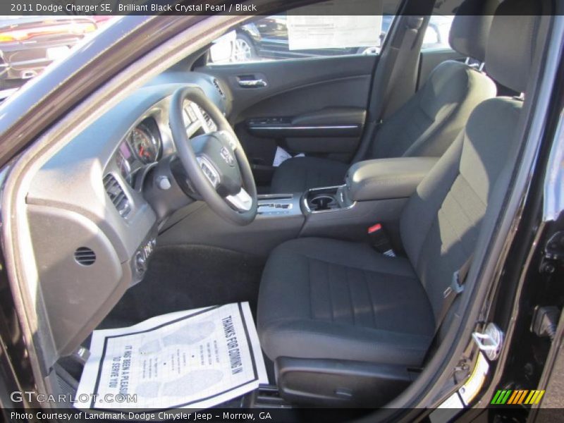 Brilliant Black Crystal Pearl / Black 2011 Dodge Charger SE