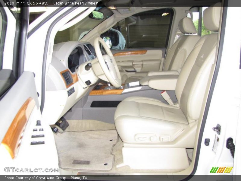 Tuscan White Pearl / Wheat 2010 Infiniti QX 56 4WD