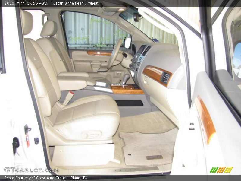 Tuscan White Pearl / Wheat 2010 Infiniti QX 56 4WD