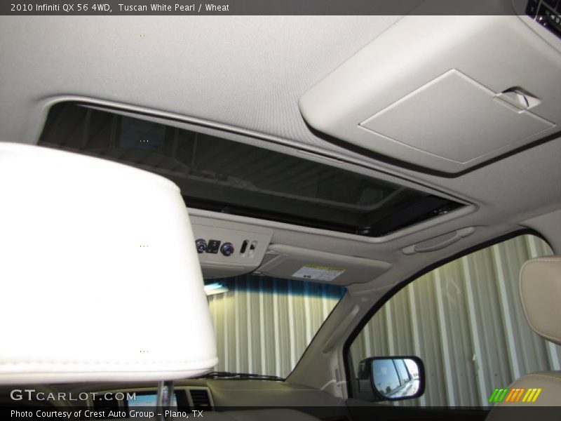 Tuscan White Pearl / Wheat 2010 Infiniti QX 56 4WD