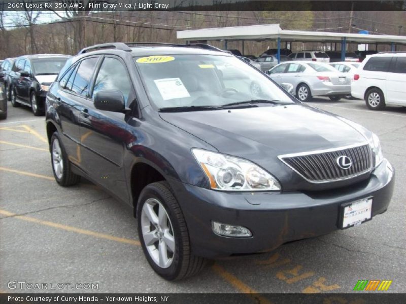 Flint Gray Mica / Light Gray 2007 Lexus RX 350 AWD