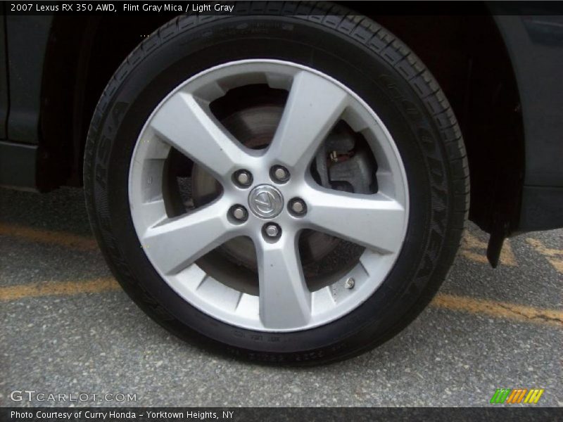Flint Gray Mica / Light Gray 2007 Lexus RX 350 AWD