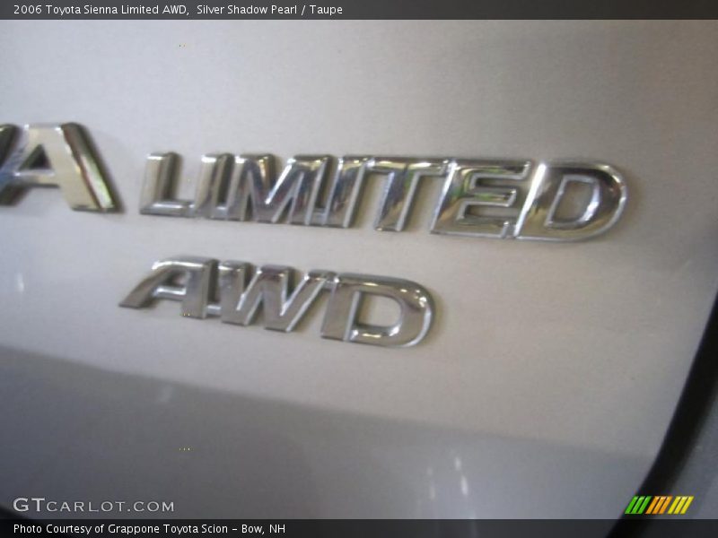 Silver Shadow Pearl / Taupe 2006 Toyota Sienna Limited AWD