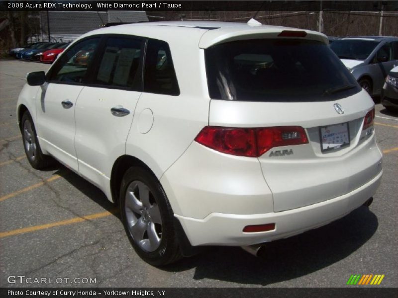 White Diamond Pearl / Taupe 2008 Acura RDX Technology