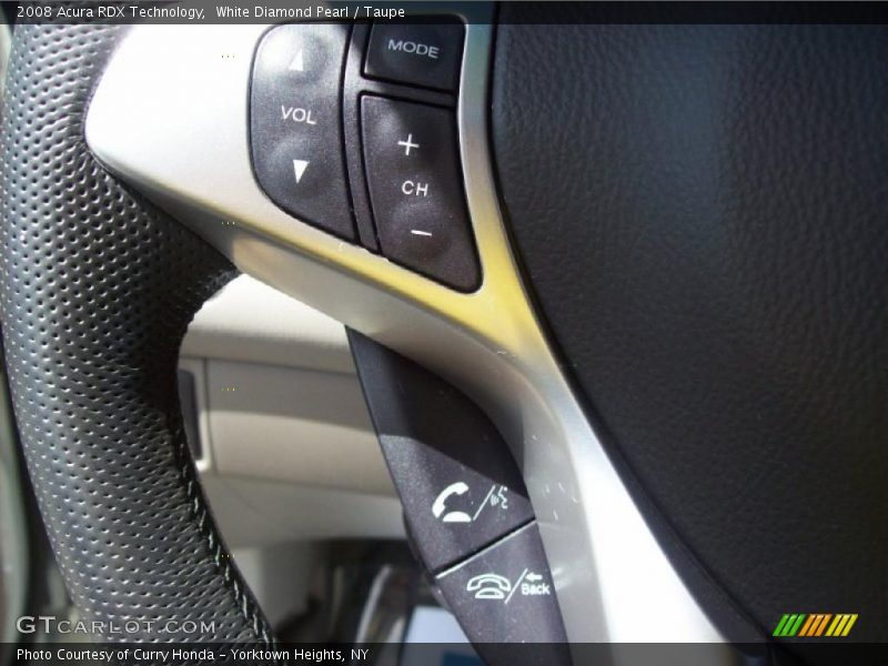 White Diamond Pearl / Taupe 2008 Acura RDX Technology