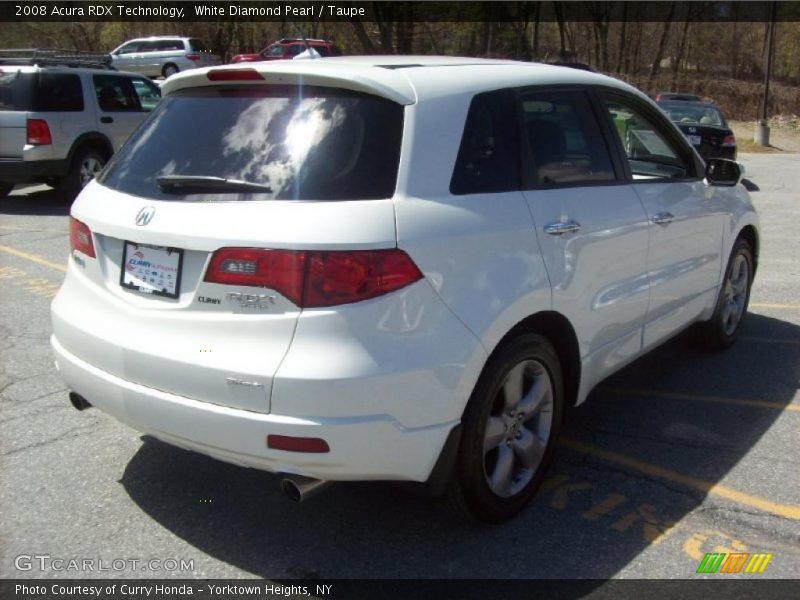 White Diamond Pearl / Taupe 2008 Acura RDX Technology