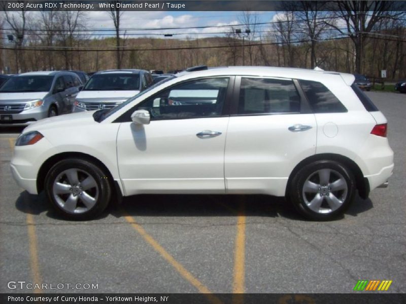White Diamond Pearl / Taupe 2008 Acura RDX Technology