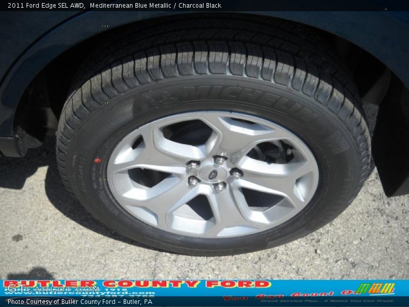 Mediterranean Blue Metallic / Charcoal Black 2011 Ford Edge SEL AWD