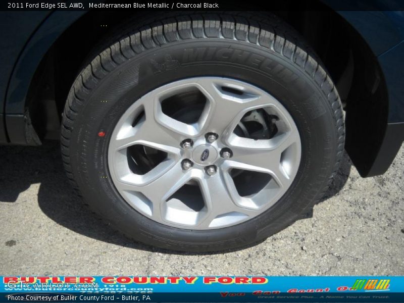 Mediterranean Blue Metallic / Charcoal Black 2011 Ford Edge SEL AWD