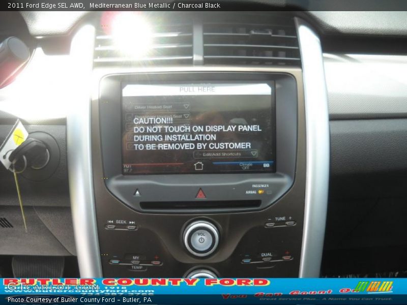 Mediterranean Blue Metallic / Charcoal Black 2011 Ford Edge SEL AWD