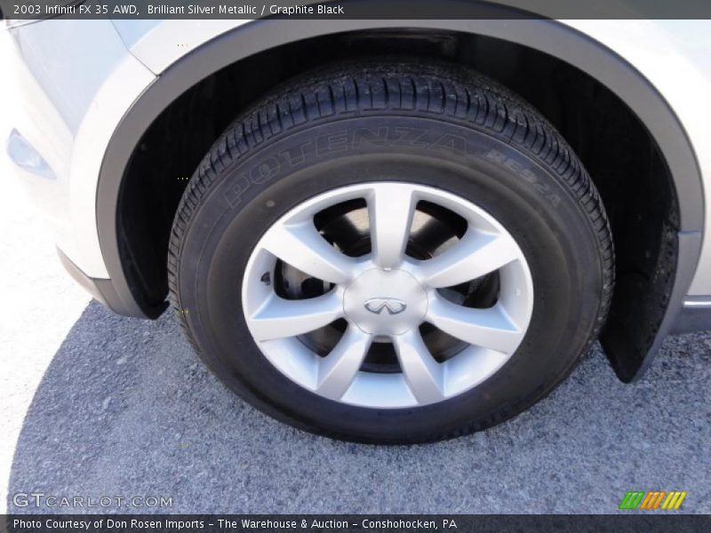Brilliant Silver Metallic / Graphite Black 2003 Infiniti FX 35 AWD