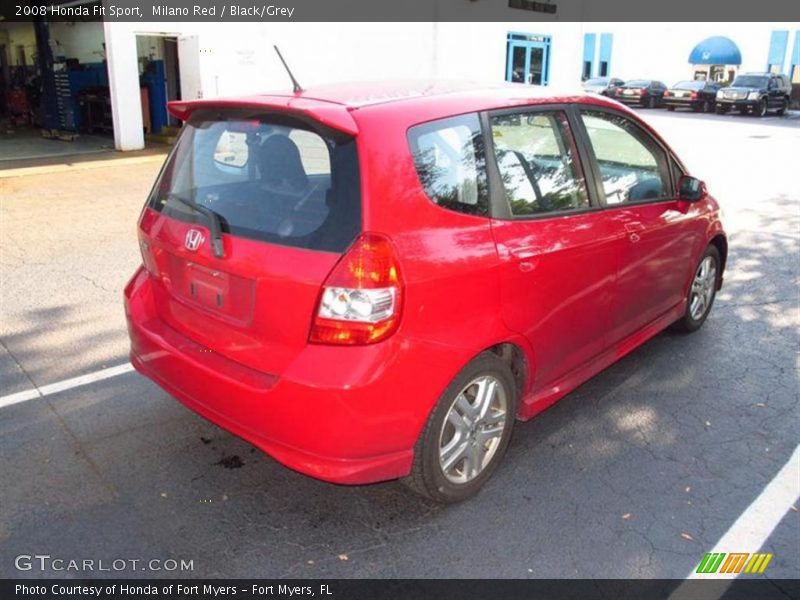 Milano Red / Black/Grey 2008 Honda Fit Sport