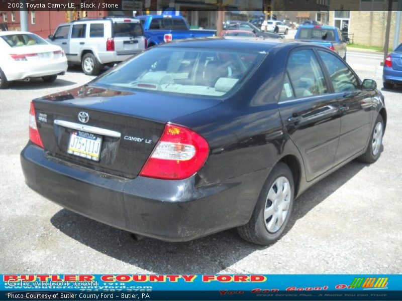 Black / Stone 2002 Toyota Camry LE