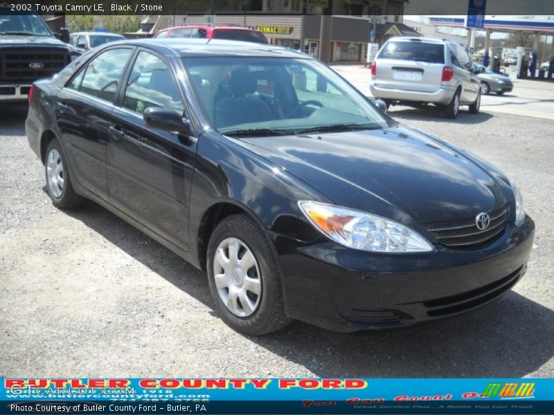 Black / Stone 2002 Toyota Camry LE