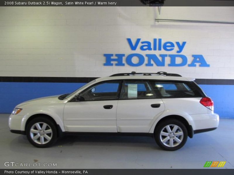 Satin White Pearl / Warm Ivory 2008 Subaru Outback 2.5i Wagon