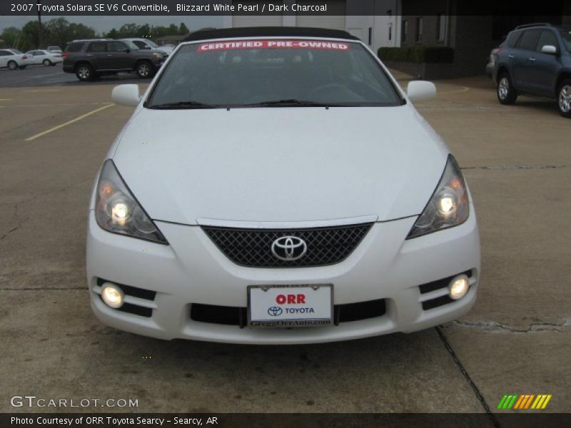 Blizzard White Pearl / Dark Charcoal 2007 Toyota Solara SE V6 Convertible