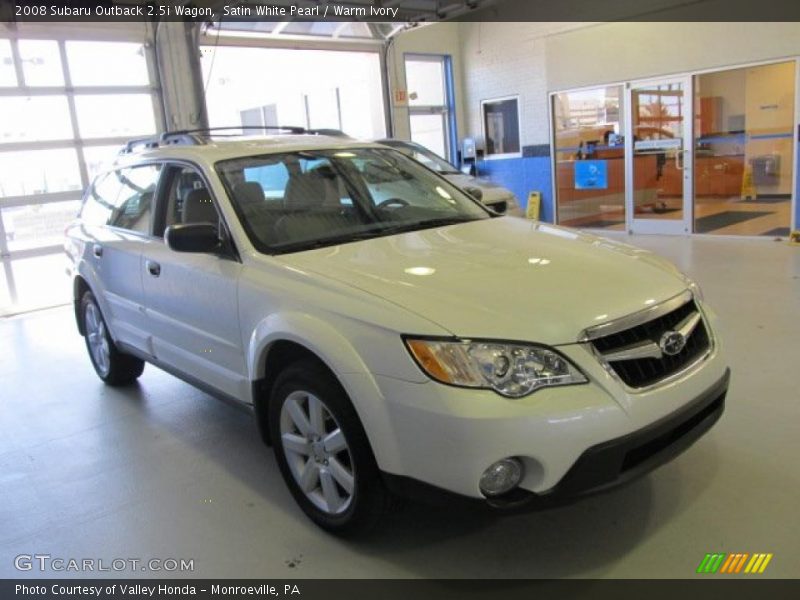 Satin White Pearl / Warm Ivory 2008 Subaru Outback 2.5i Wagon