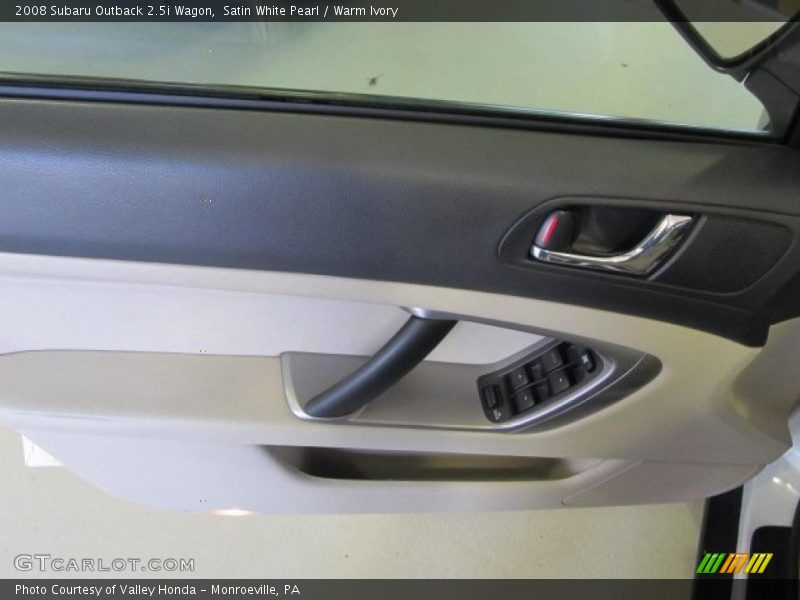 Satin White Pearl / Warm Ivory 2008 Subaru Outback 2.5i Wagon