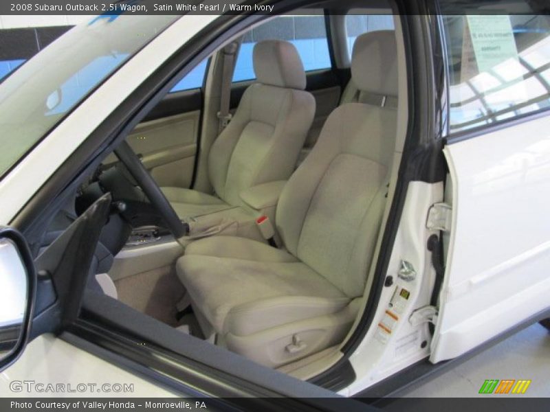 Satin White Pearl / Warm Ivory 2008 Subaru Outback 2.5i Wagon