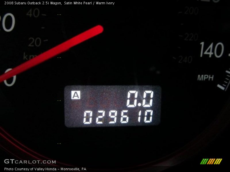 Satin White Pearl / Warm Ivory 2008 Subaru Outback 2.5i Wagon