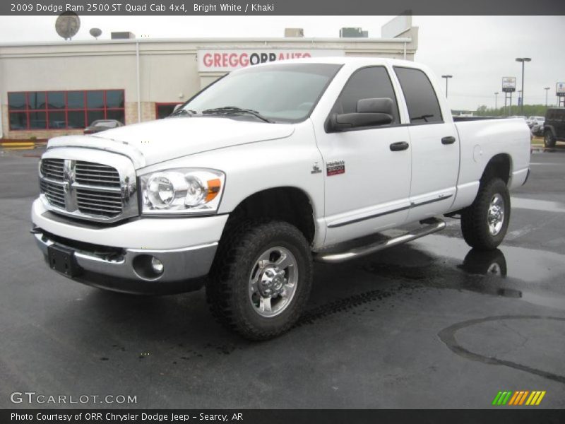 Bright White / Khaki 2009 Dodge Ram 2500 ST Quad Cab 4x4