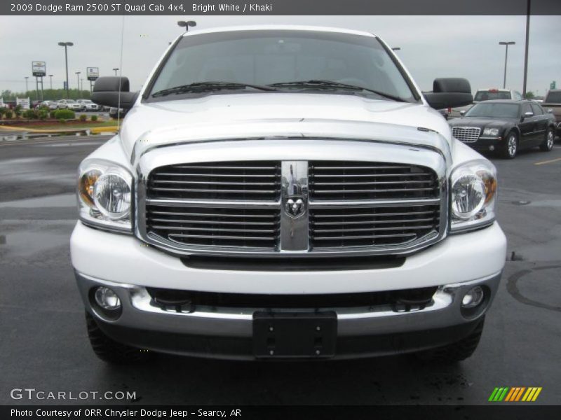 Bright White / Khaki 2009 Dodge Ram 2500 ST Quad Cab 4x4